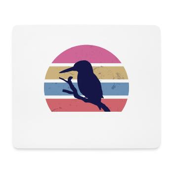 Kingfisher Vintage Design - Mousepad (Querformat) - Weiß - Vorne