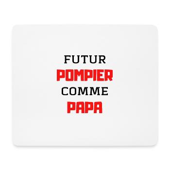 t-shirt futur pompier comme papa cadeau noel - Tapis de souris (format paysage) - blanc - Devant