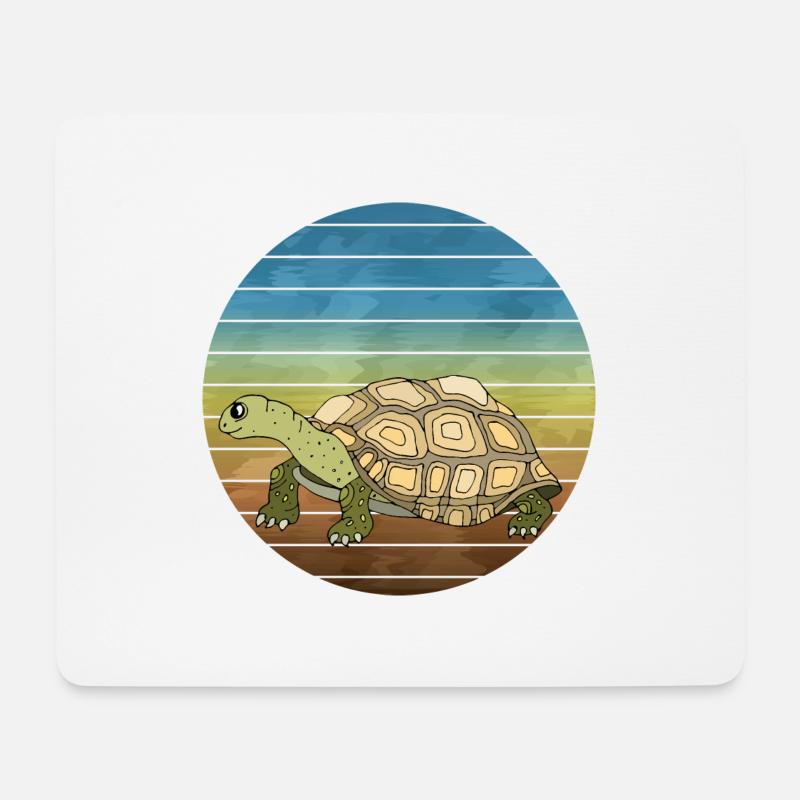 Schildkröte - Mousepad (Querformat) - Weiß