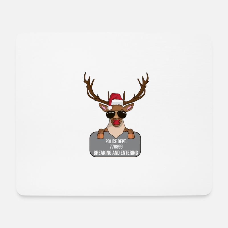 Breaking and Entering Nikolaus Reindeer Christmas - Mouse Pad (horizontal) - white