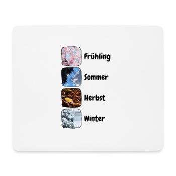 Jahreszeiten Frühling Sommer Herbst Winter design - Mousepad (Querformat) - Weiß - Vorne