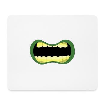 Bouche de zombie - Tapis de souris (format paysage) - blanc - Devant