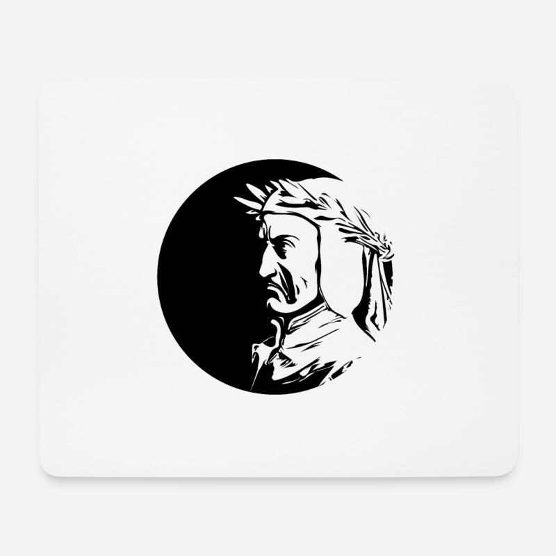 Dante Alighieri - Mousepad (Querformat) - Weiß