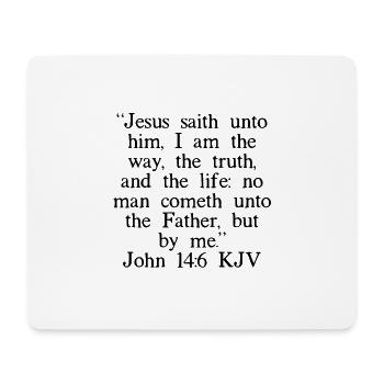 John 14: 6 King James Version - Mousepad (Querformat) - Weiß - Vorne