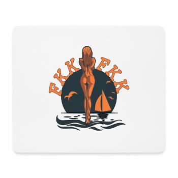 Les naturistes baignent le naturisme - Tapis de souris (format paysage) - blanc - Devant