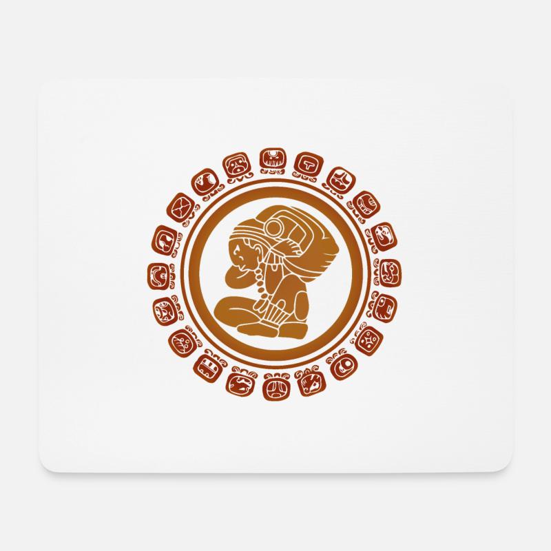 Maya Symbol Maya Kalender Geschenkidee - Mousepad (Querformat) - Weiß