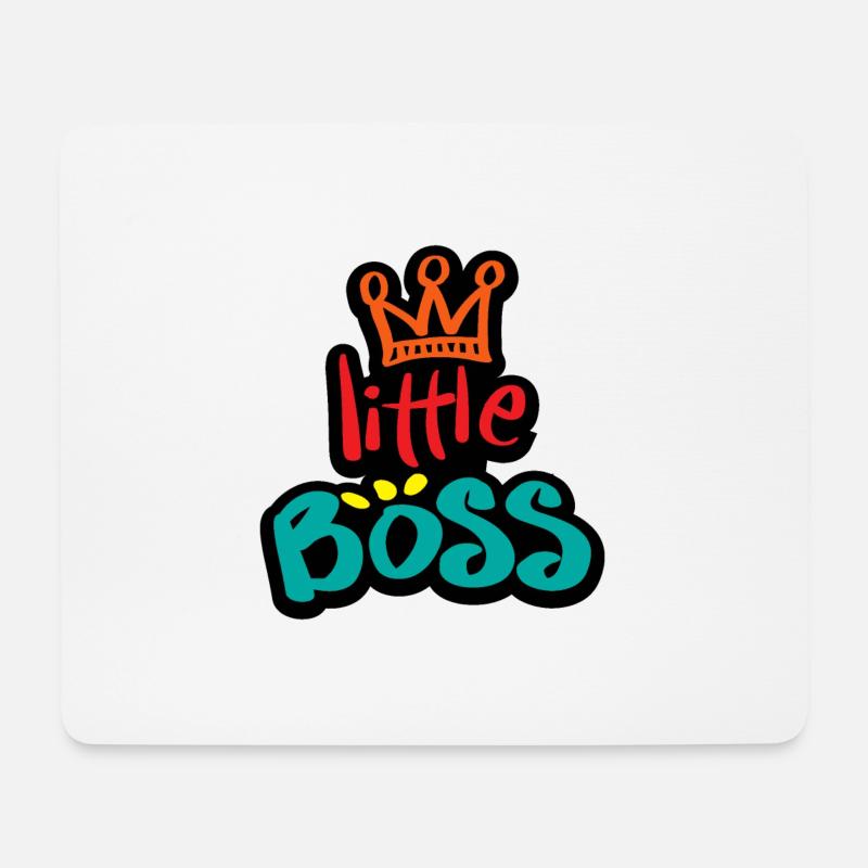 kleiner boss Geschenk Geburtstag lustig Geschenk - Mousepad (Querformat) - Weiß