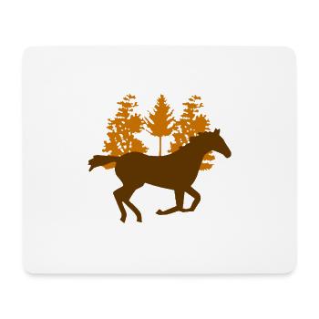 cheval - Tapis de souris (format paysage) - blanc - Devant