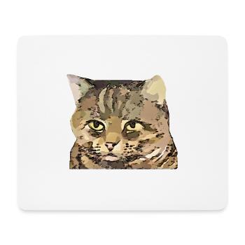 chat - Tapis de souris (format paysage) - blanc - Devant