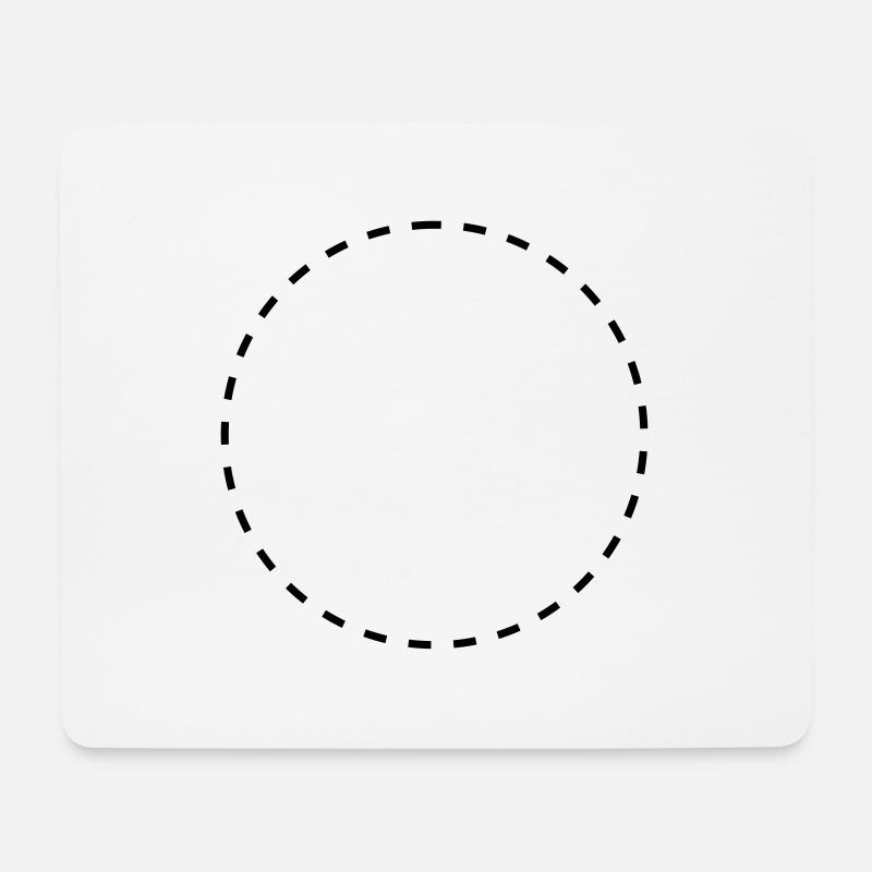 Dashed circle - Mouse Pad (horizontal) - white
