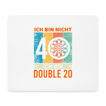 40. Geburtstag Dart - Mousepad (Querformat) - Weiß - Vorne
