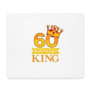 60 Jahre Birthday King - Mousepad (Querformat) - Weiß - Vorne