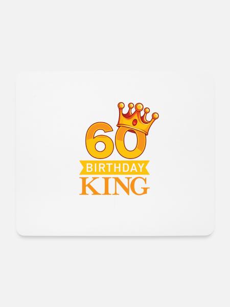 60 Jahre Birthday King - Mousepad (Querformat) - Weiß