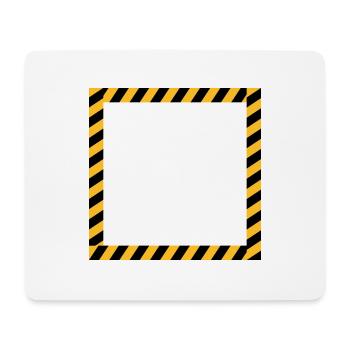 Frame sign barrier tape - Mouse Pad (horizontal) - white - Front