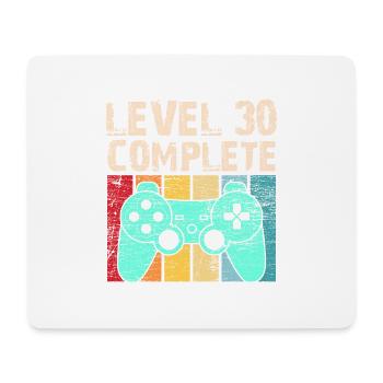 30. Geburtstag Level Complete - Mousepad (Querformat) - Weiß - Vorne