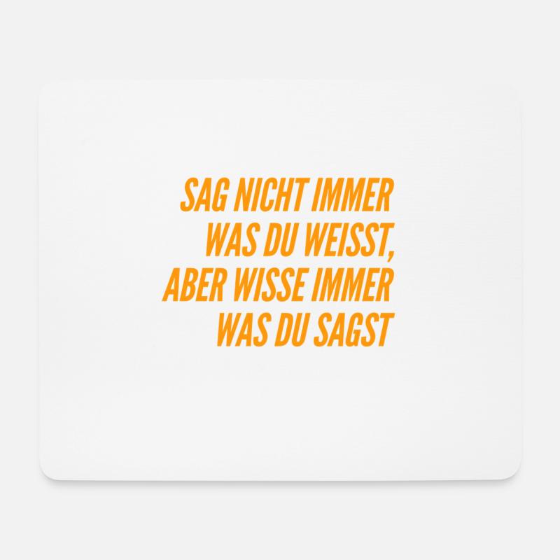 sei zurückhaltend - Mousepad (Querformat) - Weiß