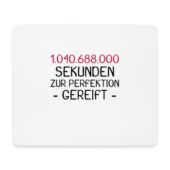 33 Geburtstag in Sekunden Geschenk Geschenkidee - Mousepad (Querformat) - Weiß - Vorne