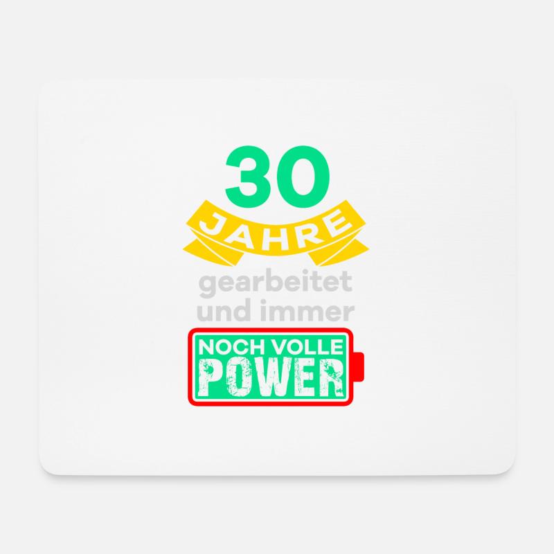 30 Jahre gearbeitet Dienstjubiläum Witz Geschenk - Mousepad (Querformat) - Weiß