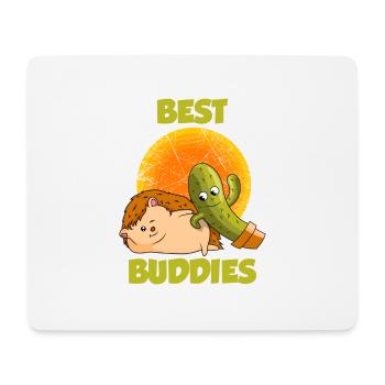 Hedgehog Cactus Best Buddies - Mouse Pad (horizontal) - white - Front