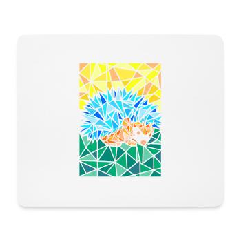 Igel Polygon Abstrakte Kunst - Mousepad (Querformat) - Weiß - Vorne