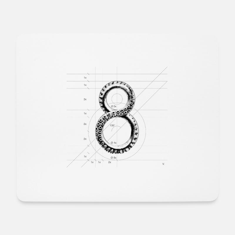Weltkraken-Tag - Mousepad (Querformat) - Weiß