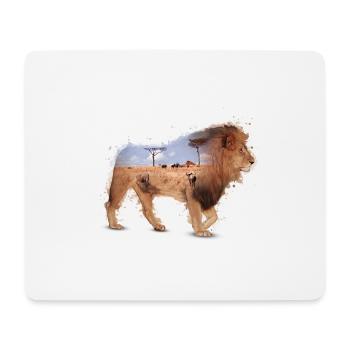 lion - Mouse Pad (horizontal) - white - Front