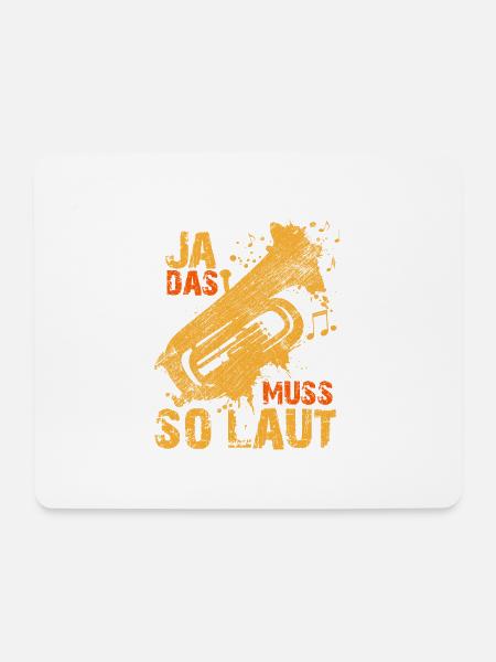 Herren Tuba Spruch - Mousepad (Querformat) - Weiß