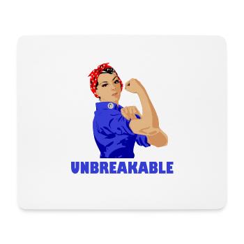 Unbreakable Strong Women Girl Power Feminismus - Mousepad (Querformat) - Weiß - Vorne
