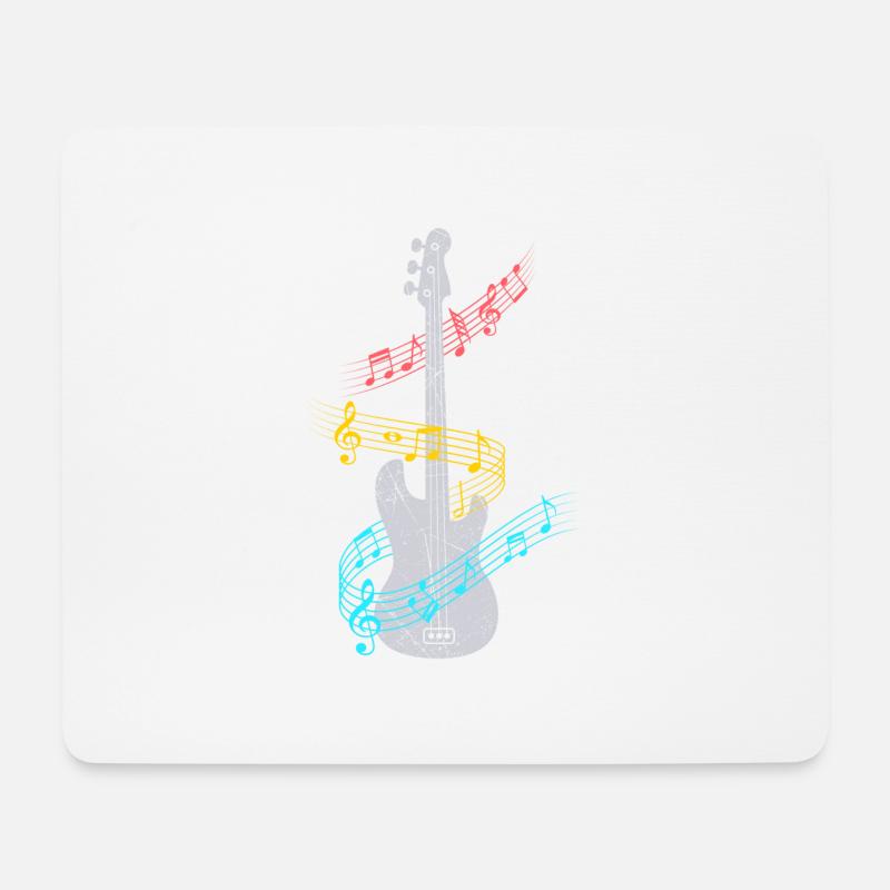 Bass guitar electric guitar - Mouse Pad (horizontal) - white