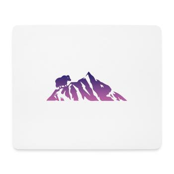 Idée cadeau de grimpeur Tibet Yak - Tapis de souris (format paysage) - blanc - Devant