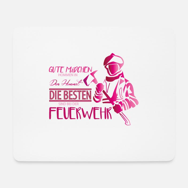 Feuerwehrfrau Freiwillige Feuerwehr Beruf Geschenk - Mousepad (Querformat) - Weiß