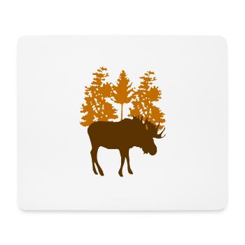 Elch - Mousepad (Querformat) - Weiß - Vorne
