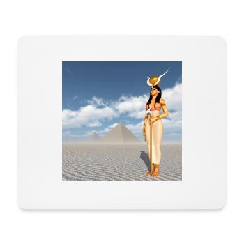 Déesse Hathor et pyramides - Tapis de souris (format paysage) - blanc - Devant
