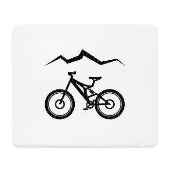 Vélo - VTT - montagne - Tapis de souris (format paysage) - blanc - Devant