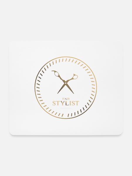 Friseur Salon Barber Hair Stylist Frisör Geschenke - Mousepad (Querformat) - Weiß