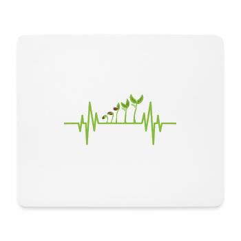 Plante de jardin de battement de coeur croissant cadeau drôle - Tapis de souris (format paysage) - blanc - Devant