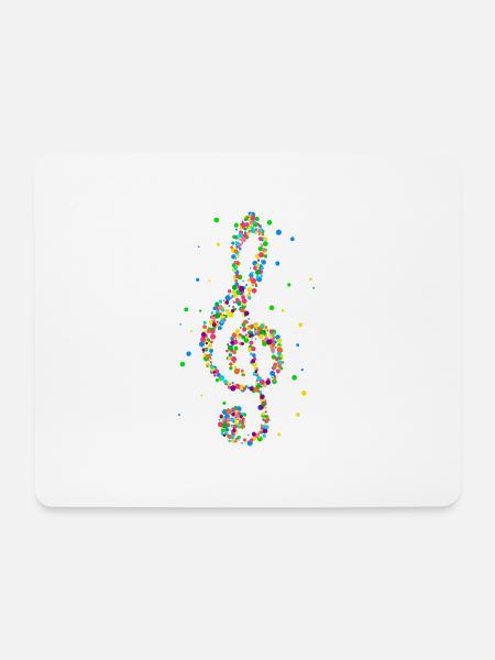Musiker Violinschlüssel Notenschlüssel Musik - Mousepad (Querformat) - Weiß