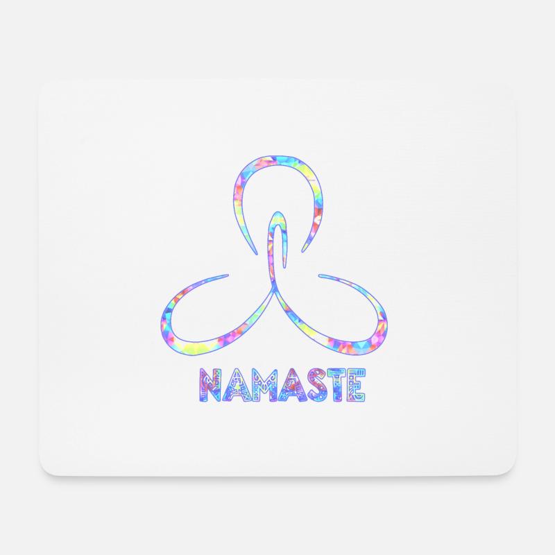 NAMASTE - Mousepad (Querformat) - Weiß