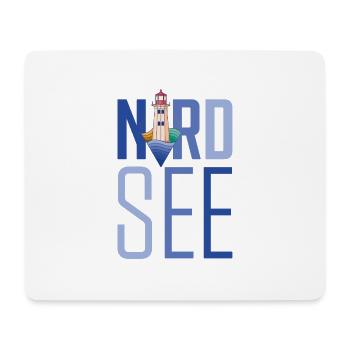 leuchtturm nordlicht nordsee - Mousepad (Querformat) - Weiß - Vorne