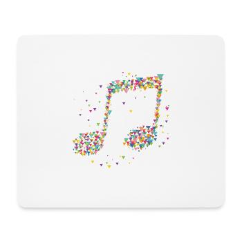 Music Notes Geometric Triangles Art Artist - Mouse Pad (horizontal) - white - Front