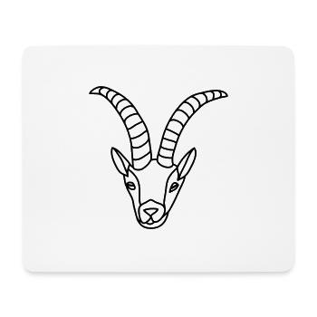 Steinbock - Sternzeichen Capricorn - Mousepad (Querformat) - Weiß - Vorne