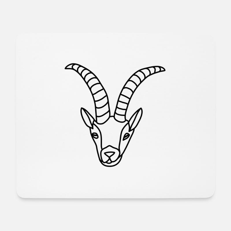 Steinbock - Sternzeichen Capricorn - Mousepad (Querformat) - Weiß