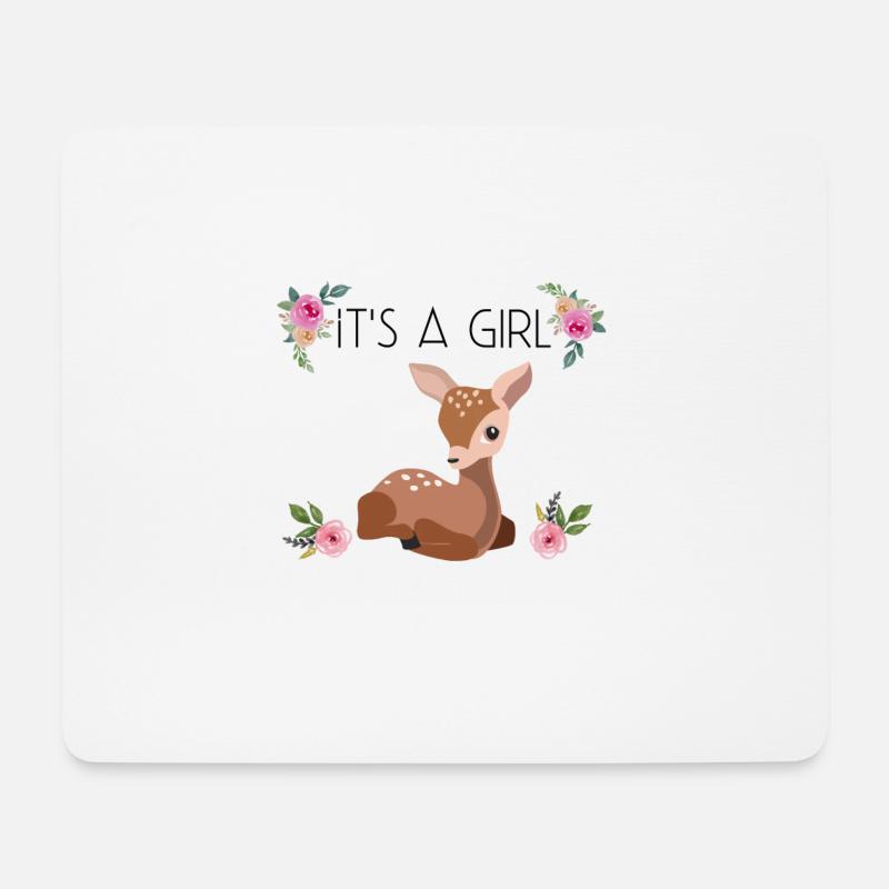 It's a girl - Mouse Pad (horizontal) - white