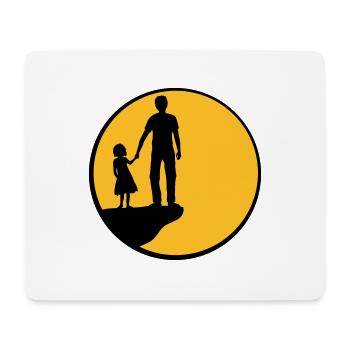 Mond Vater Tochter - Mousepad (Querformat) - Weiß - Vorne