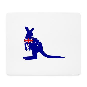 Känguru australische Flagge - Mousepad (Querformat) - Weiß - Vorne