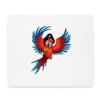 Perroquet de pirates - Tapis de souris (format paysage) - blanc - Devant