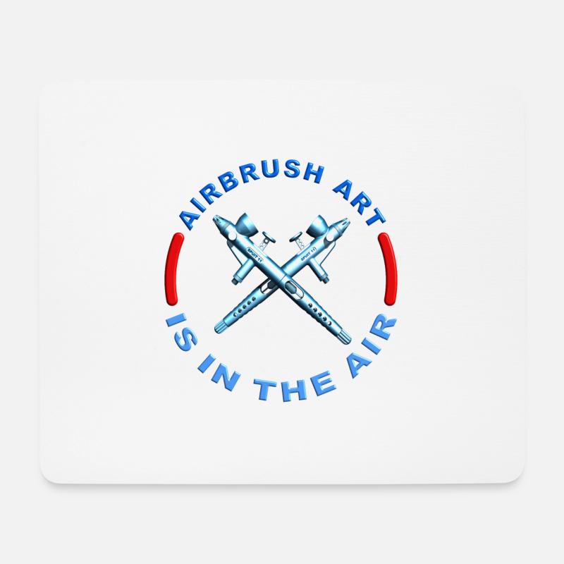 Airbrush-Kunst liegt in der Luft - Mousepad (Querformat) - Weiß