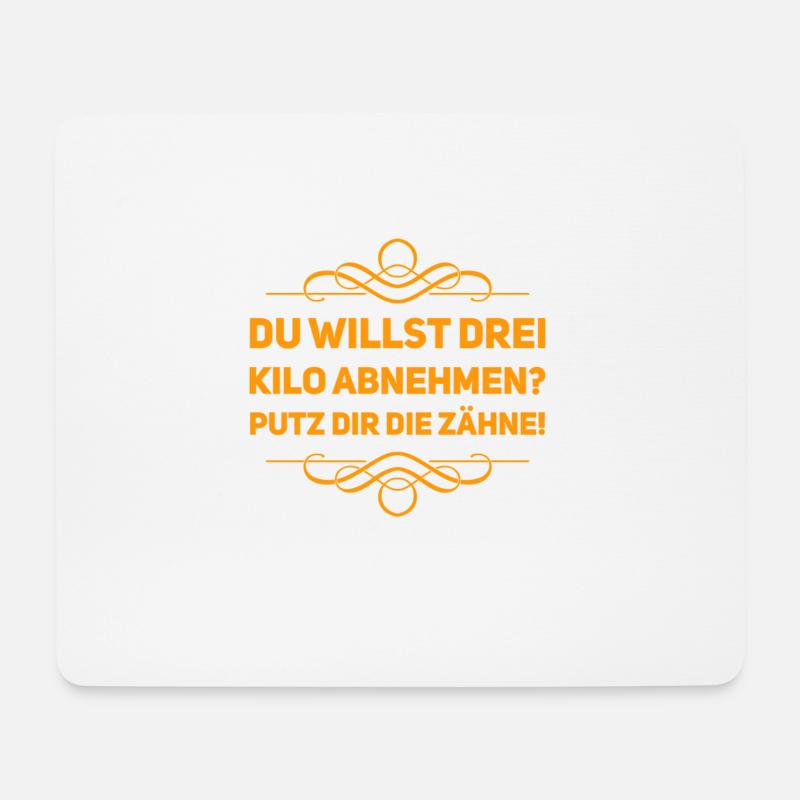 putz dir die Zähne - Mousepad (Querformat) - Weiß