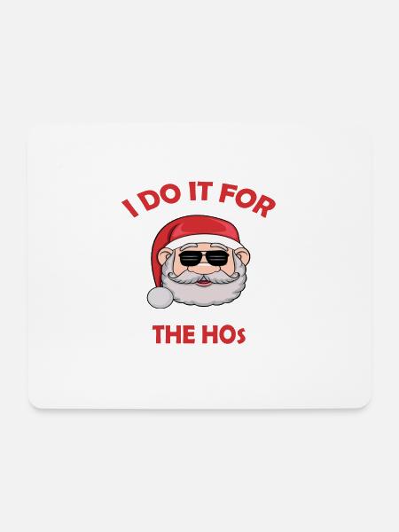 Ich mache es für den Hos Funny Christmas Santa - Mousepad (Querformat) - Weiß
