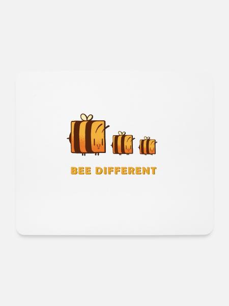 bee different - sei anders - Mousepad (Querformat) - Weiß